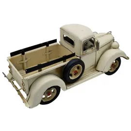 Dekoratif Metal Vintage Kamyonet - Krem