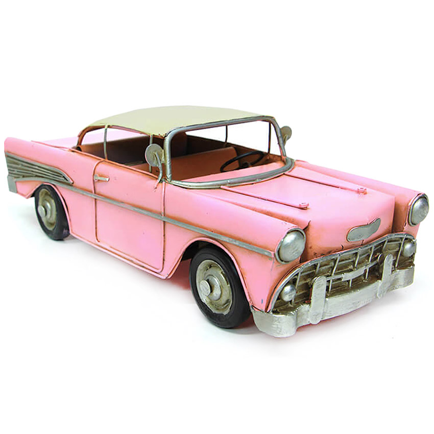 Dekoratif Metal Chevrolet Klasik Araba (Pembe) Dekoratif Metal Chevrolet Klasik Araba (Pembe)