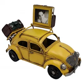 Vintage Tasarım Hediyelik Metal Vosvos Araba - Fotoğraf Çerçeveli