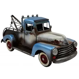 Dekoratif Metal El Yapımı Vintage Araba Çekici Oto Kurtarıcı Kamyonet