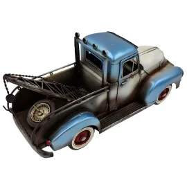 Dekoratif Metal El Yapımı Vintage Araba Çekici Oto Kurtarıcı Kamyonet