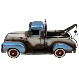 Dekoratif Metal El Yapımı Vintage Araba Çekici Oto Kurtarıcı Kamyonet