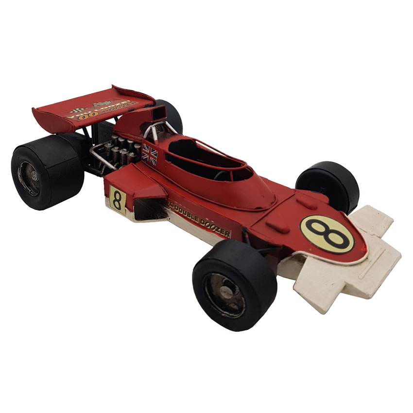 Dekoratif Nostaljik Metal Formula Yarış Arabası
