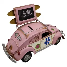 Dekoratif Çiçekli Çerçeveli Sörf Tahtalı Vosvos Araba