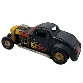 Hot Rod Drag Dekoratif El Yapımı Metal Araba Biblo