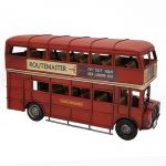 Dekoratif Metal Araba London Şehir Otobüsü