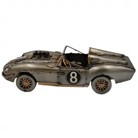 Retro Metal Yarış Arabası Modeli - El Yapımı Dekoratif Klasik Araba