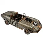 Retro Metal Yarış Arabası Modeli - El Yapımı Dekoratif Klasik Araba