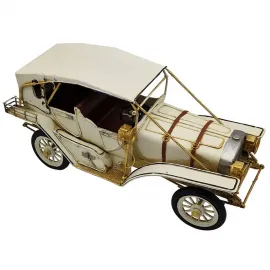 Golden Bugatti Vintage Metal Dekoratif Araba Modeli