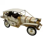 Golden Bugatti Vintage Metal Dekoratif Araba Modeli