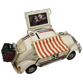 Dekoratif Valizli Kumbaralı ve Tenteli Hediyelik Vosvos Araba