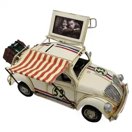 Dekoratif Valizli Kumbaralı ve Tenteli Hediyelik Vosvos Araba