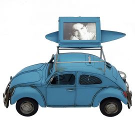 Dekoratif Metal Vosvos Araba Çerçeveli ve Kumbaralı