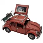 Dekoratif Kumbara ve Çerçeveli Kar Patenli Vosvos Araba