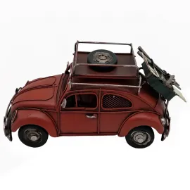 Dekoratif Kumbara ve Çerçeveli Kar Patenli Vosvos Araba