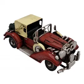 Küçük Boy Dekoratif Metal Klasik Araba Maketi - Vintage Masaüstü Süsü