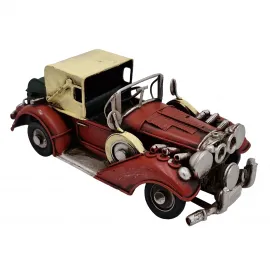 Küçük Boy Dekoratif Metal Klasik Araba Maketi - Vintage Masaüstü Süsü