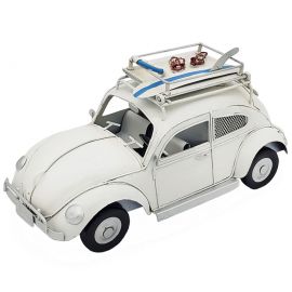 Dekoratif Metal VW Beetle Vosvos Araba Kumbaralı ve Çerçeveli