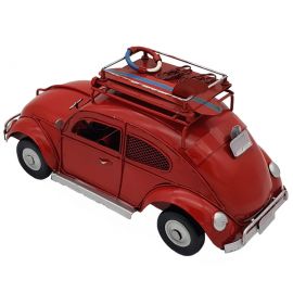 Dekoratif Metal VW Beetle Vosvos Araba Kumbaralı ve Çerçeveli