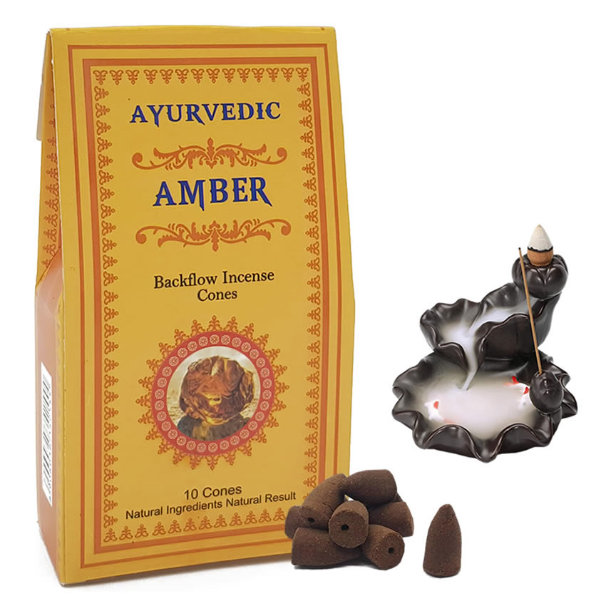 Ayurvedic Amber Geri Akışlı Şelale Tütsü