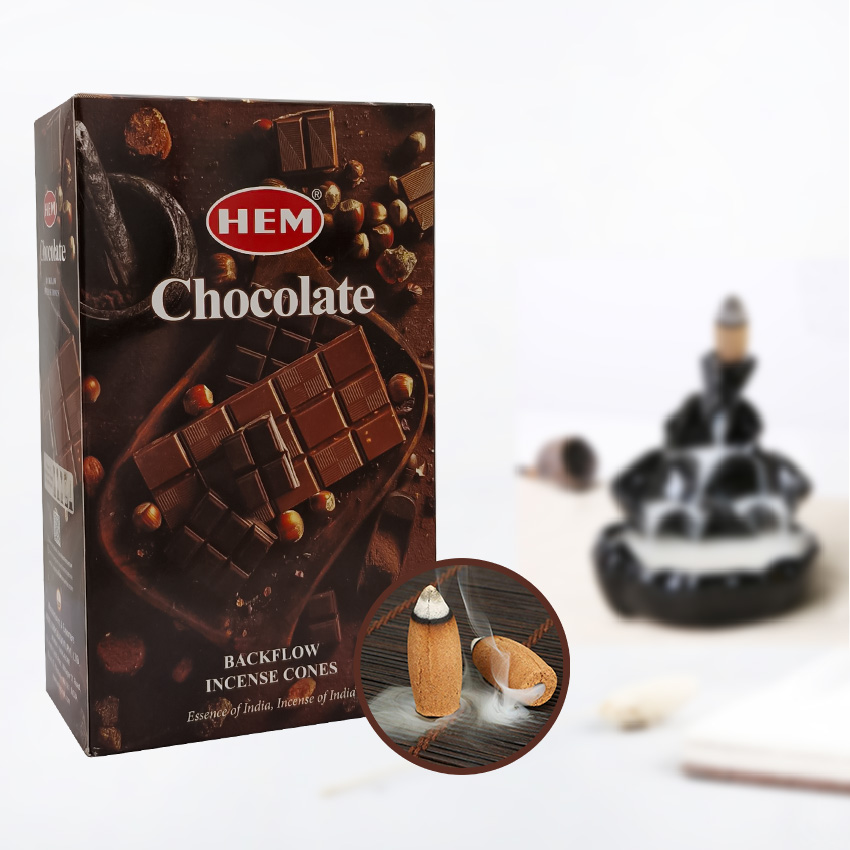 HEM Chocolate Geri Akış Şelale Koni Tütsü - 10 Adet