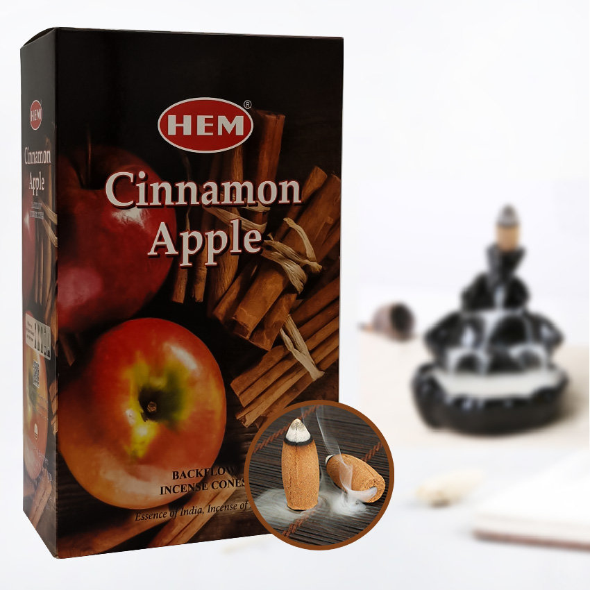 HEM Cinnamon Apple Geri Akış Şelale Koni Tütsü - 10 Adet