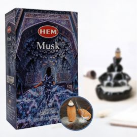 HEM Musk Geri Akış Şelale Koni Tütsü - 10 Adet