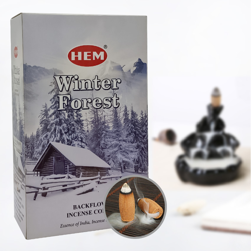 HEM Winter Forest Geri Akış Şelale Koni Tütsü - 10 Adet