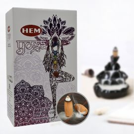 HEM Yoga Geri Akış Şelale Koni Tütsü - 10 Adet