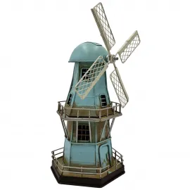Dekoratif Metal Yel Değirmeni - Kumbara - Ev - Ofis - Cafe - Bar Dekorasyonu