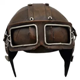 Dekoratif Vintage Metal Pilot Kaskı