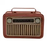 Dekoratif Nostaljik Metal Mini Radyo Biblo - Pembe
