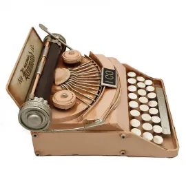 Dekoratif Metal Nostaljik Daktilo Biblo