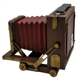 Dekoratif Vintage Metal Kamera Biblo