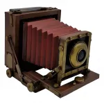 Dekoratif Vintage Metal Kamera Biblo