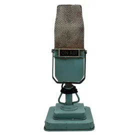 Dekoratif El Yapımı Metal Nostaljik Mikrofon