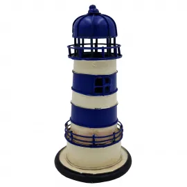 Metal Deniz Feneri Dekoratif Biblo - Vintage Denizci Konseptli Hediyelik