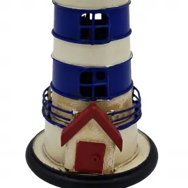 Metal Deniz Feneri Dekoratif Biblo - Vintage Denizci Konseptli Hediyelik