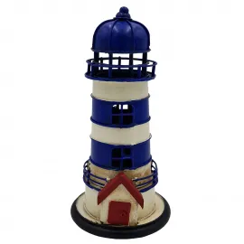 Metal Deniz Feneri Dekoratif Biblo - Vintage Denizci Konseptli Hediyelik