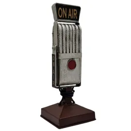 Dekoratif Vintage Metal Radyo Mikrofonu
