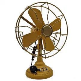 Dekoratif Metal Retro Vantilatör - Sarı