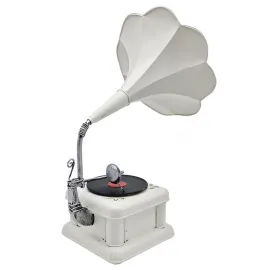 Dekoratif Metal Nostaljik Gramofon Biblo
