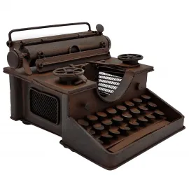 Vintage Metal Daktilo Dekor | El Yapımı Antik Biblo