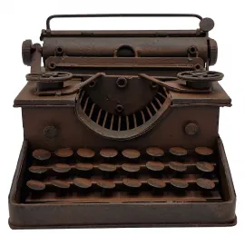 Vintage Metal Daktilo Dekor | El Yapımı Antik Biblo