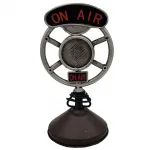 Dekoratif Metal Vintage Radyo Mikrofon Biblo