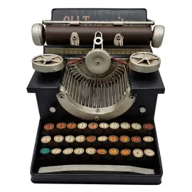 Old Typewriter El Yapımı Dekoratif Daktilo
