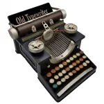 Old Typewriter El Yapımı Dekoratif Daktilo
