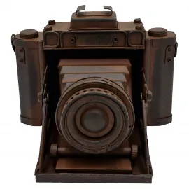 Rustik El Yapımı Metal Dekoratif Fotoğraf Makinesi - Cafe Ofis Dekorasyonu