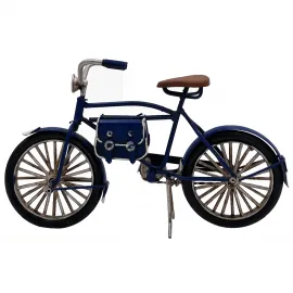 Seyahat Ruhu Vintage Metal Bisiklet Biblo - Yan Çantalı Nostaljik Dekor