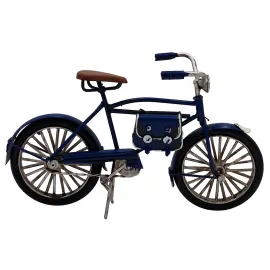 Seyahat Ruhu Vintage Metal Bisiklet Biblo - Yan Çantalı Nostaljik Dekor